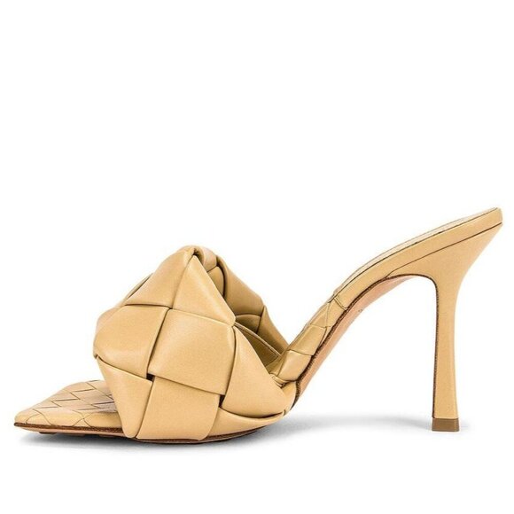 BOTTEGA VENETA The Lido Sandals in Cane Sugar 36 Womens Leather High Heels - Picture 1 of 16